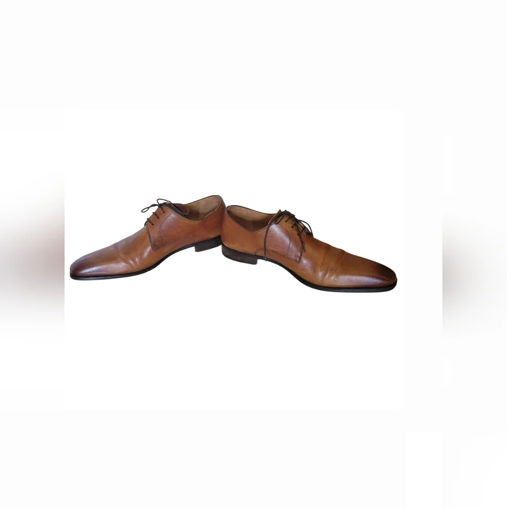 MAGNANNI Ombre Brown Leather Dress Shoes Made Spain 10M